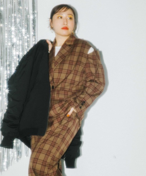 「KBF」 中綿ブルゾン ONE ベージュ レディース_画像7