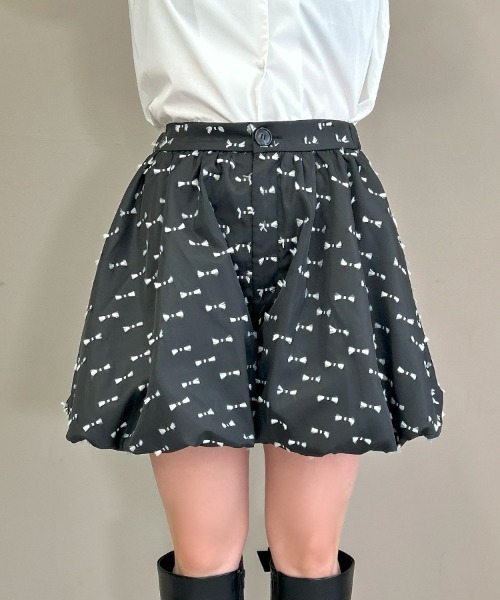DONOBAN（ドノバン） パンツ リボンバブルヘムショートパンツ