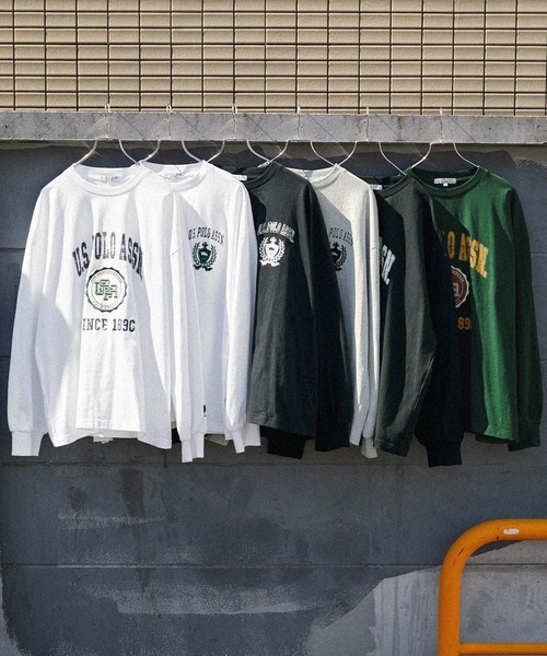 「U.S. POLO ASSN.」 長(zhǎng)袖Tシャツ M ホワイト メンズ