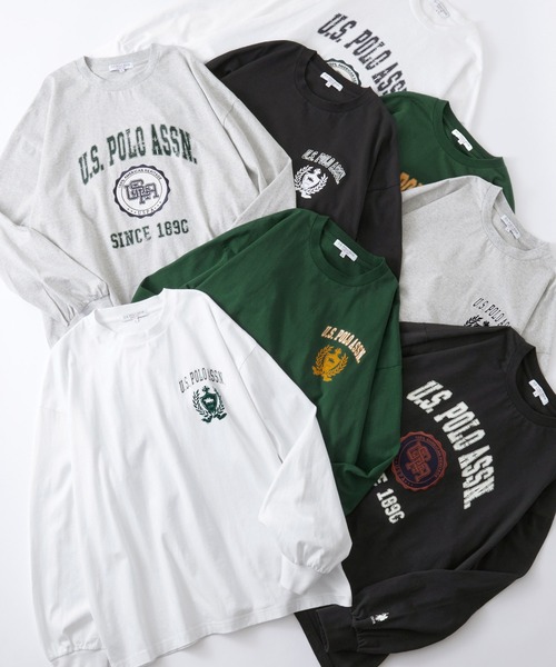 「U.S. POLO ASSN.」 長(zhǎng)袖Tシャツ M ホワイト メンズ