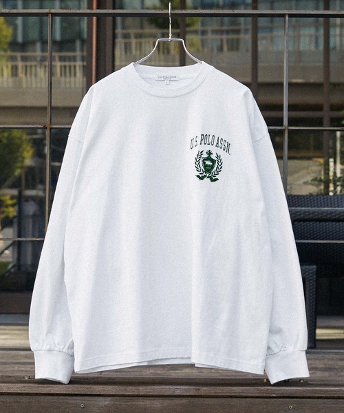 「U.S. POLO ASSN.」 長(zhǎng)袖Tシャツ M ホワイト メンズ