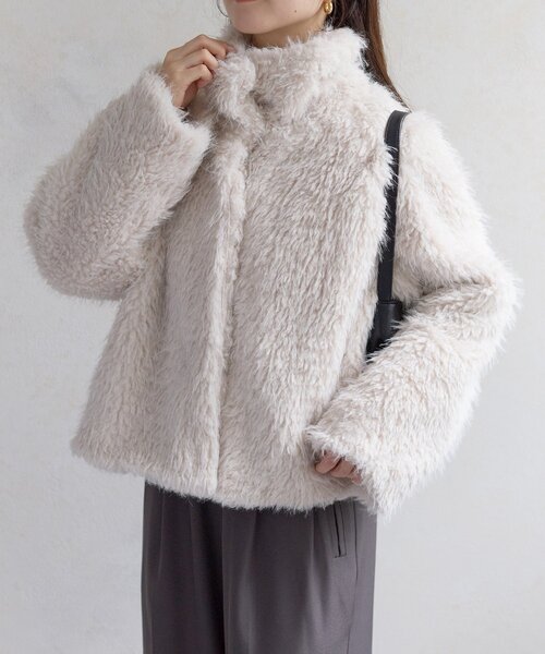 Thevon（ゼヴォン） ブルゾン アウター MIXファースタンドブルゾン