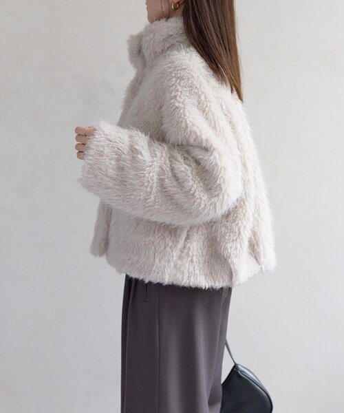 Thevon（ゼヴォン） ブルゾン アウター MIXファースタンドブルゾン