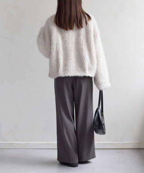 MIXファースタンドブルゾン Thevon（ゼヴォン） ブルゾン アウター MIXファースタンドブルゾン