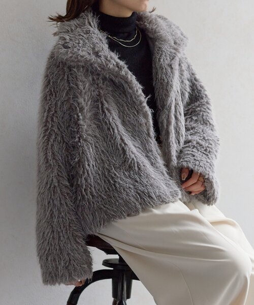 Thevon（ゼヴォン） ブルゾン アウター MIXファースタンドブルゾン