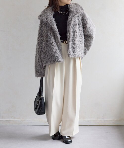 Thevon（ゼヴォン） ブルゾン アウター MIXファースタンドブルゾン