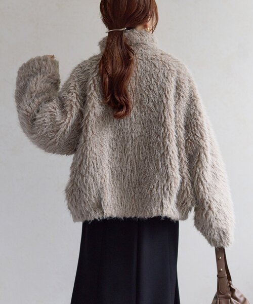 Thevon（ゼヴォン） ブルゾン アウター MIXファースタンドブルゾン