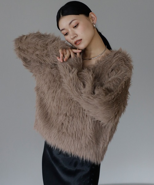 ENC ニット セーター fluffy shaggy knit pullover / ふんわりシャギー