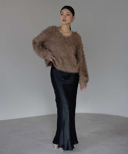 ENC ニット セーター fluffy shaggy knit pullover / ふんわりシャギー