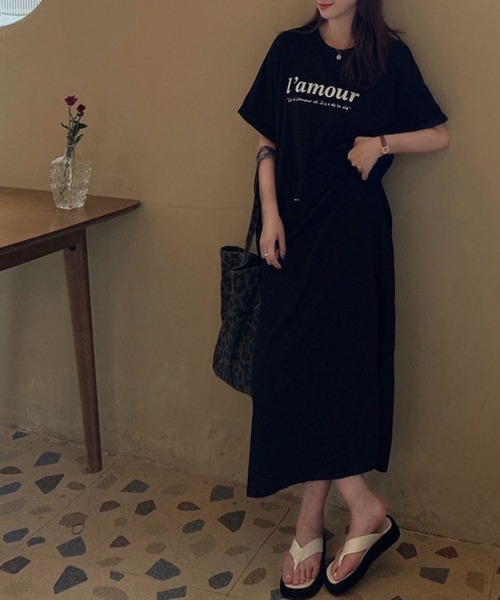 「meJane」 半袖ワンピース FREE ブラック レディース_画像8