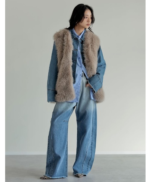 新品　かぐれ　今季　デニムカバーオール　デニムジャケット　Gジャン　2025 Re:EDIT デニムジャケット gジャン 「2025AW COLLECTION」デニム