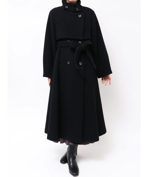 dazzlin 2WAYカラーレディウールコート ブラック M ダズリン dazzlin 2WAYカラーレディウールコート （ブラック