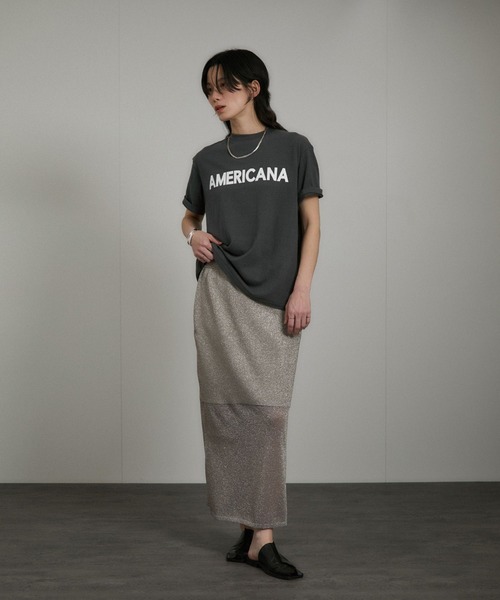 「AMERICANA」 半袖Tシャツ FREE ホワイト系その他 レディース_画像8