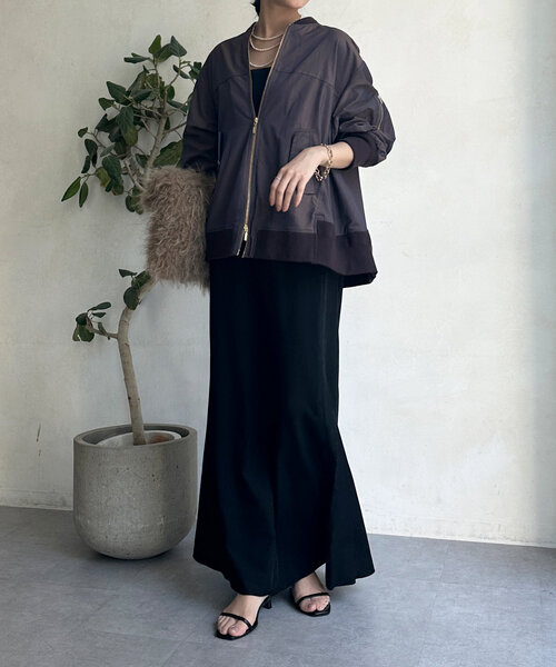 DOUDOU 長袖 ブルゾン アウター ジャケット シアー ベージュ DouDou（ドゥドゥ） ブルゾン FREE ベージュ レディース : ZOZOTOWN