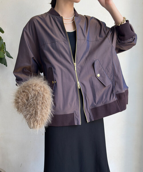 DouDou（ドゥドゥ） ブルゾン FREE ベージュ レディース : ZOZOTOWN