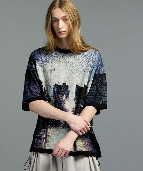 MAISON SPECIAL（メゾンスペシャル） 半袖ニット 1 ブラック メンズ