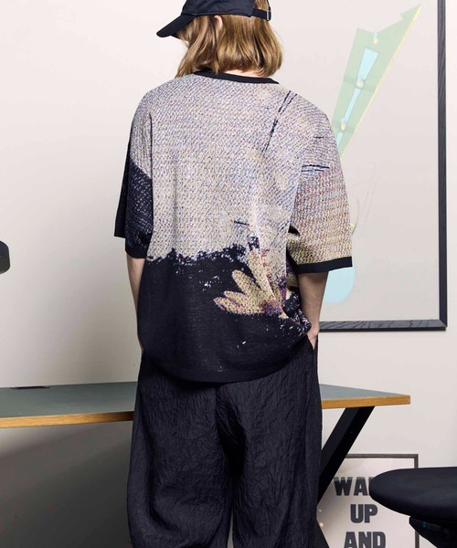 MAISON SPECIAL（メゾンスペシャル） 半袖ニット 1 ブラック メンズ