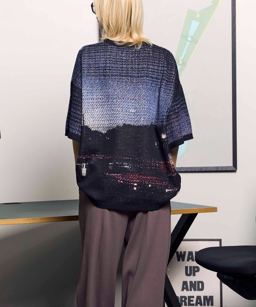 MAISON SPECIAL（メゾンスペシャル） 半袖ニット 1 ブラック メンズ