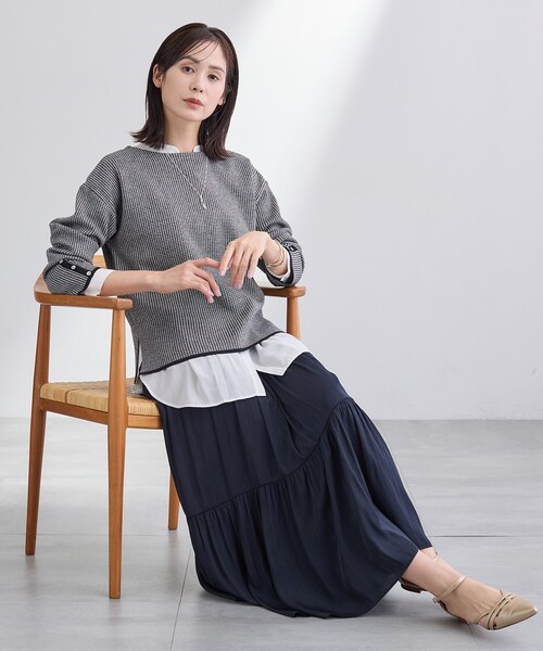 INDIVI（インディヴィ） ニット セーター 「洗える／SETUP可能」ジャ
