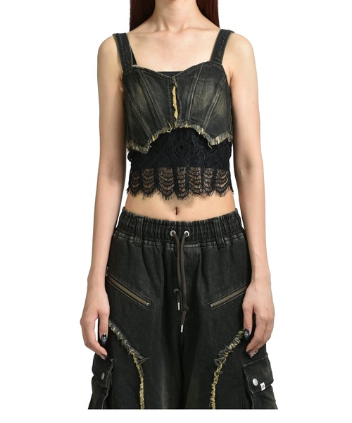 VIVAMUS キャミソール DENIM LACE COMBI BUSTIER : ZOZOTOWN Yahoo!店