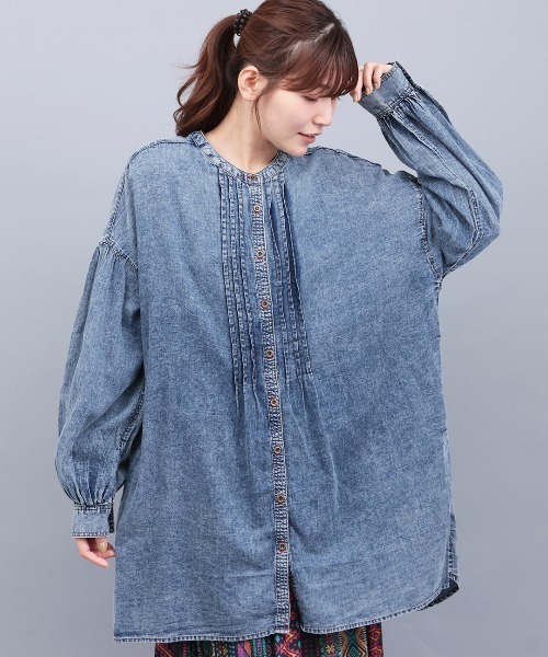 Do CLASSE ストレッチツイル・ポケット付きチュニック 大きいサイズXXL ドゥクラッセ（DoCLASSE） チュニック ストレッチツイル・ポケット付き