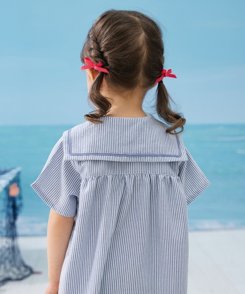 「combimini」 「KIDS」半袖ワンピース 120 ブルー キッズ_画像7