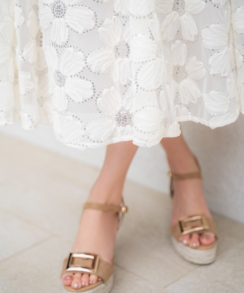 「NOELA」 フレアスカート M サックスブルー レディース_画像5