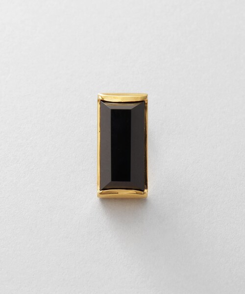 ピアス シルバー オニキス バケットカットスタッドピアス GP レディースの画像