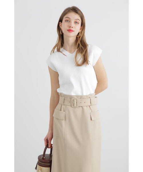 「PINKY&DIANNE」 半袖ニット 38 ネイビー レディース_画像3