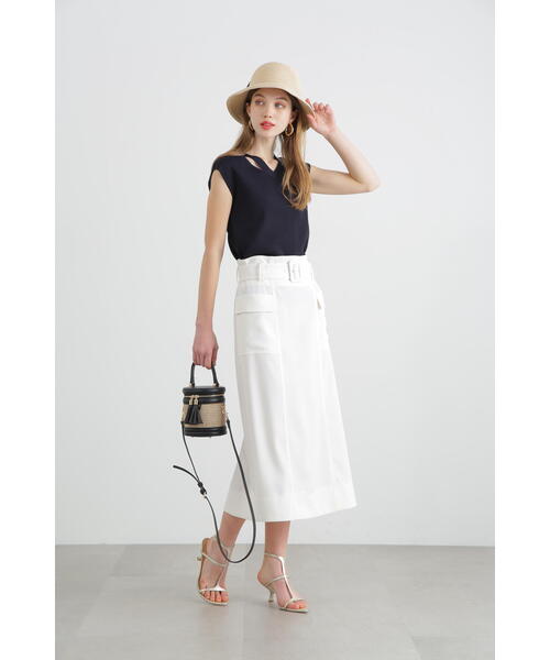 「PINKY&DIANNE」 半袖ニット 38 ネイビー レディース_画像9