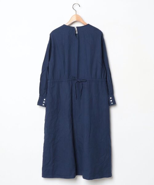 「haupia」 7分袖ワンピース MEDIUM ネイビー レディース_画像2