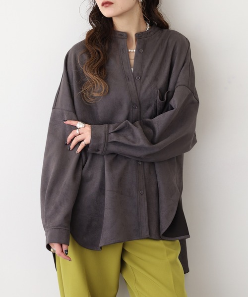 FUNALIVE（ファンアライブ） ブラウス シャツ スウェードタッチ