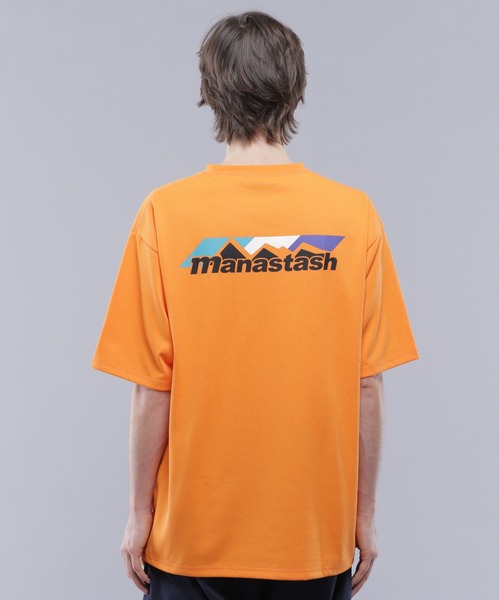 「MANASTASH」 半袖Tシャツ S オレンジ メンズ_画像7