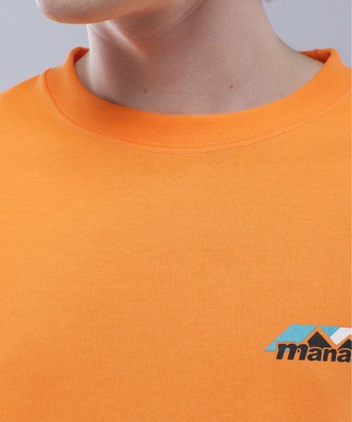 「MANASTASH」 半袖Tシャツ S オレンジ メンズ_画像8