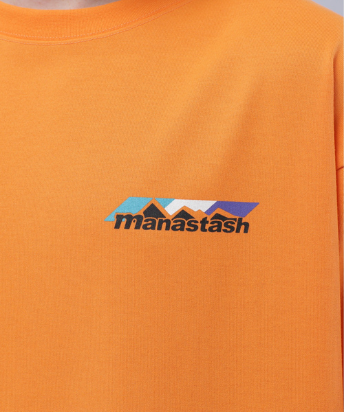 「MANASTASH」 半袖Tシャツ S オレンジ メンズ_画像9