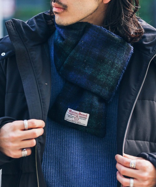 [HARRIS TWEED] muffler ONE черный мужской 
