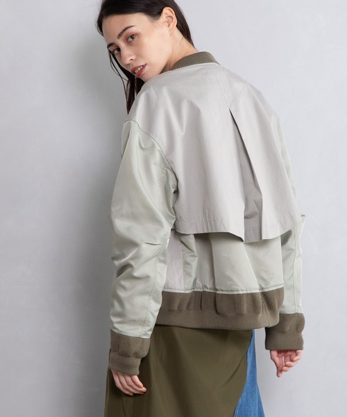 「MARECHAL TERRE」 ブルゾン MEDIUM ライトグリーン レディースの画像7