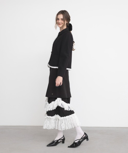 スカート Treat urself asymmetry ribbon lace skirt スカート asymmetry lace frill skirt / アシメレースフリルスカート