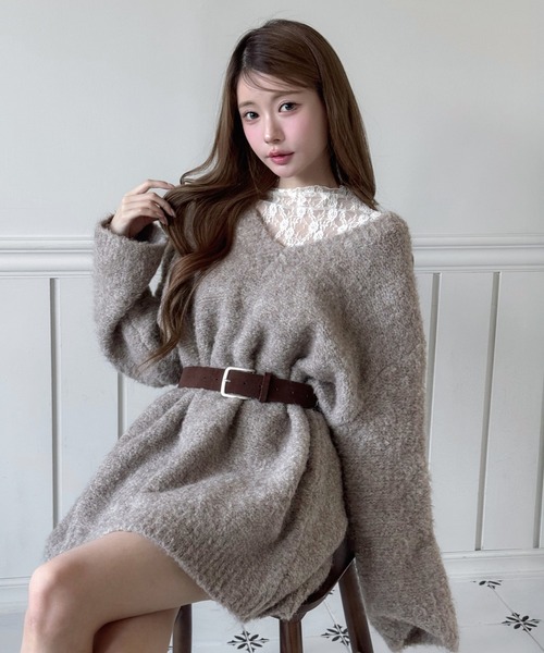 by muni:r ニット セーター 「着用動画あり・3色展開」ソフト