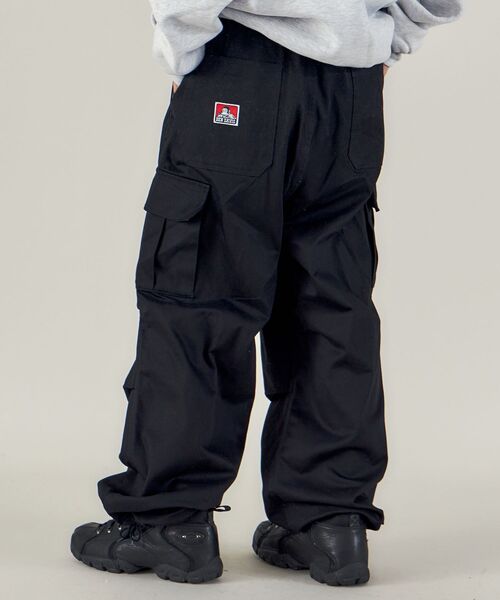 「BEN DAVIS」 カーゴパンツ LARGE ブラック メンズ_画像3
