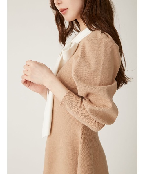 「LILY BROWN」 ニットワンピース FREE ベージュ レディース_画像6