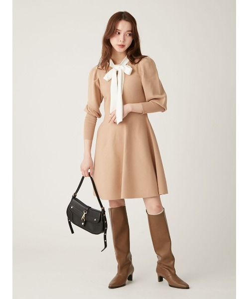 「LILY BROWN」 ニットワンピース FREE ベージュ レディース_画像8