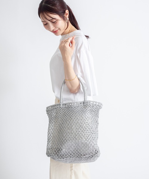 未使用The BAGMATI バグマティ LUREX シルバー かごバッグ The Bagmati（ザバグマティ） かごバッグ カゴバッグ 「The Bagmati
