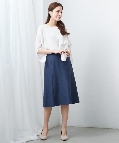 「7days Life Styling」 スカートスーツ 3L ブルー レディース_画像8