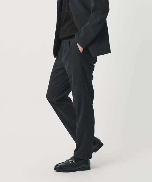H BEAUTY&YOUTH テーパードパンツ　ブラック　M H BEAUTY&YOUTH UNITED ARROWS パンツ 「H」ダブルクロステーパード