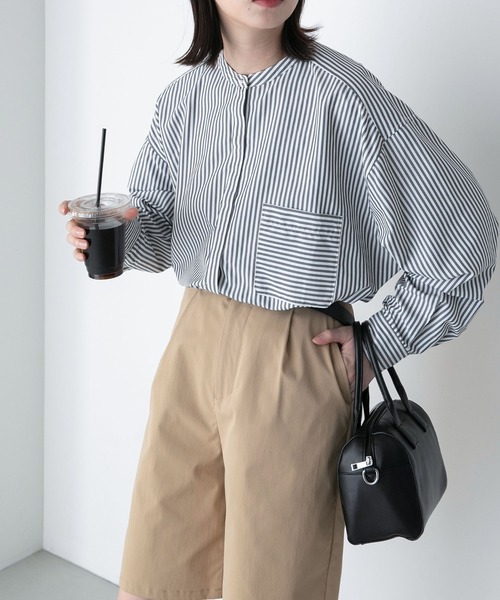 「BONLECILL」 長袖ブラウス FREE ライトグリーン レディース_画像8