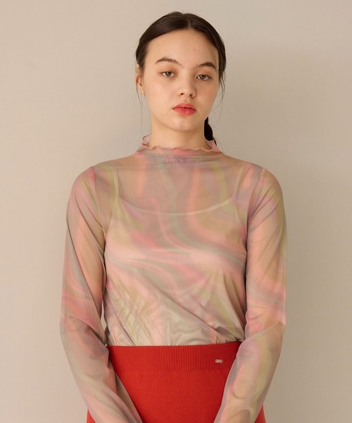 「TINA：JOJUN」 長袖カットソー M グリーン レディース_画像3