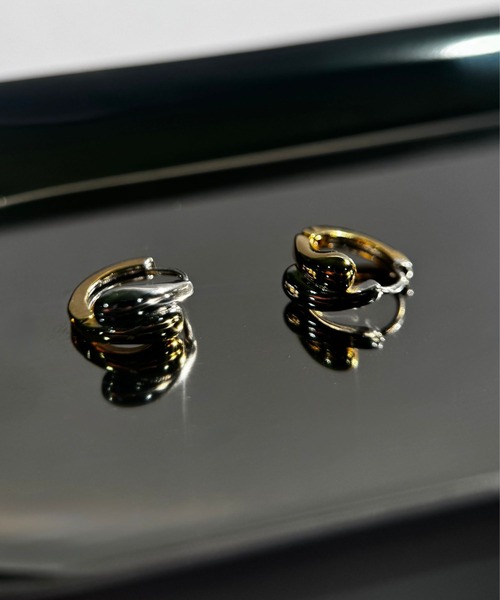 ピアス バイカラー / Silent Deform Hoop Pierce-Contrast Edition / 金属アレルギー対応 レディースの画像