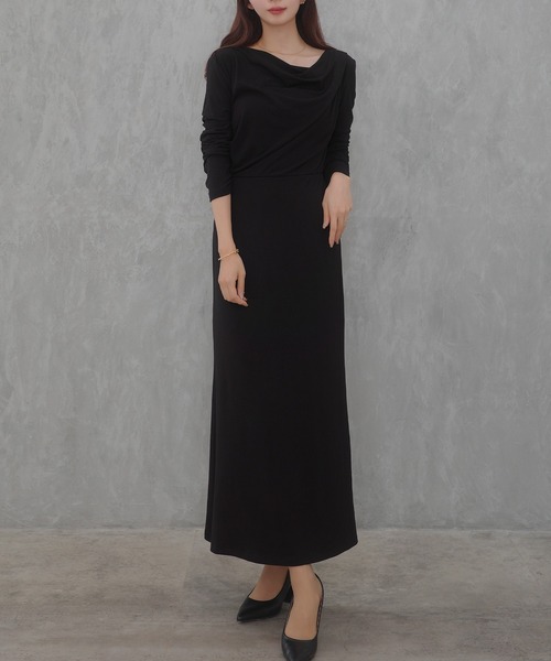 「CENEA」 長袖ワンピース MEDIUM ブラック レディース_画像5