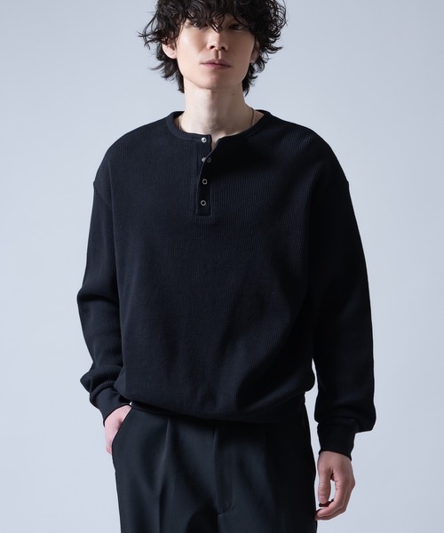 improves（インプローブス） tシャツ ワッフル ヘンリーネック ロンT